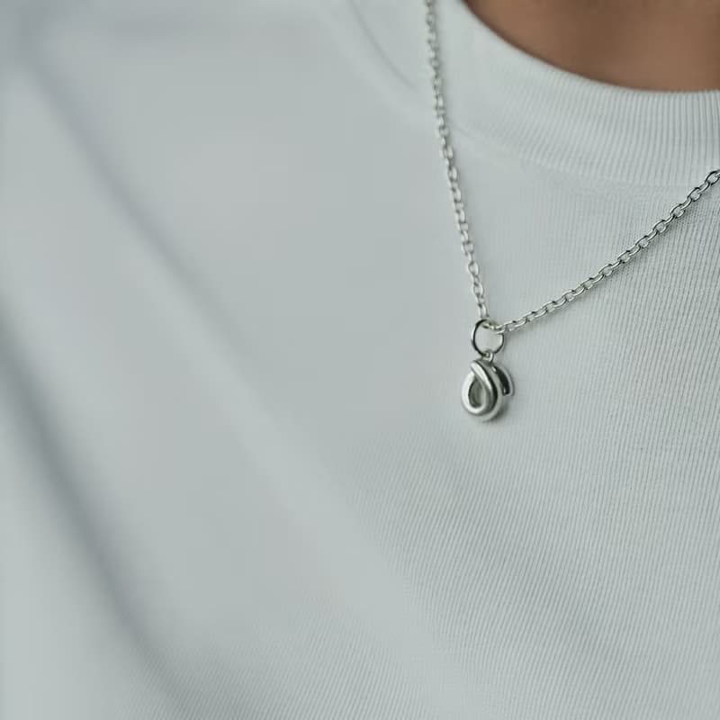 圓潤手感【DOUBLE】999純銀_項鍊吊墜_銀黏土