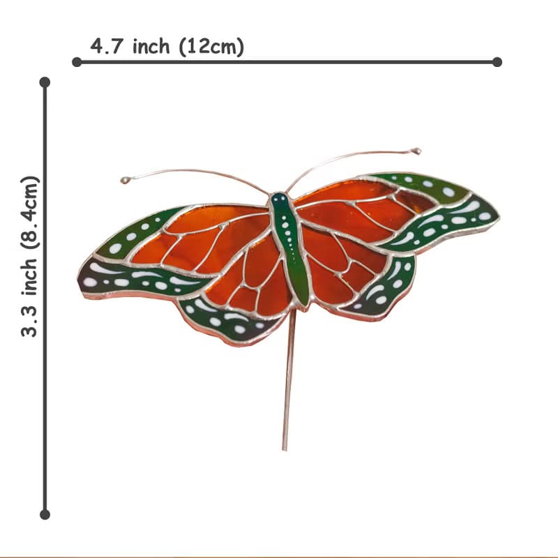 彩繪玻璃蝴蝶君主捕日者盆飾 50 歲生日禮物