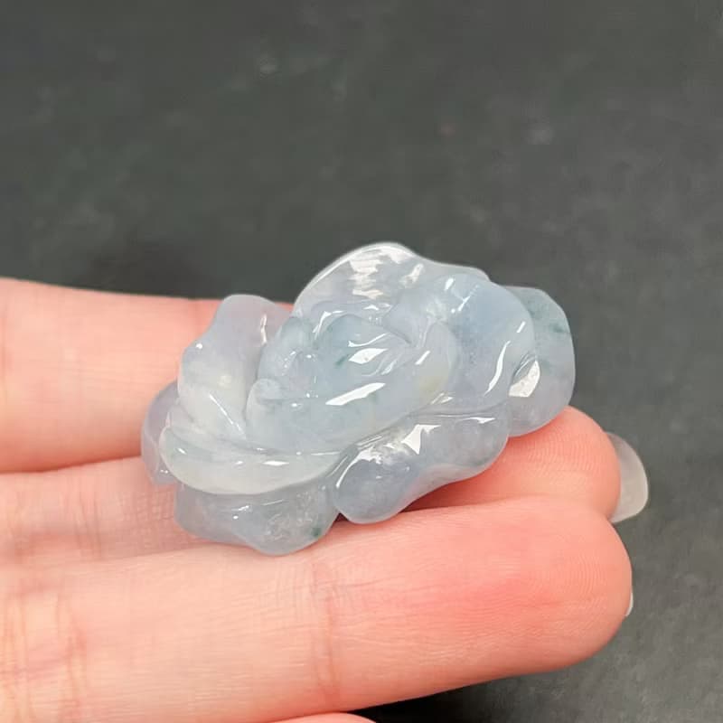 冰飄花翡翠玫瑰花 | 天然緬甸玉A貨翡翠 | 送禮
