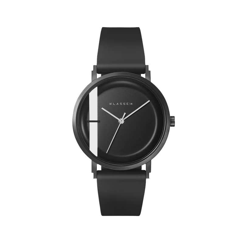 Imperfect Line 黑色矽膠錶帶手錶 32/40mm - 可定制