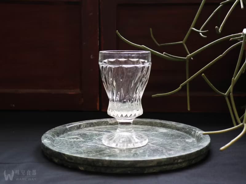 早期冰果室－果汁杯、聖代杯 (餐具/老件/舊物/玻璃/切割/螺旋)