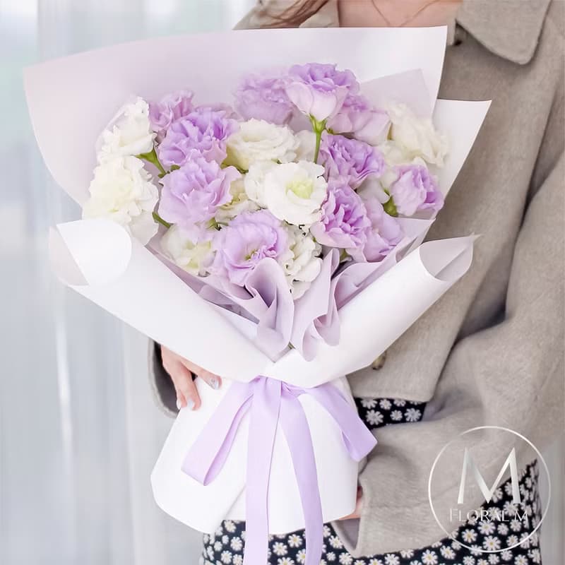 夢幻歐若拉公主桔梗鮮花花束