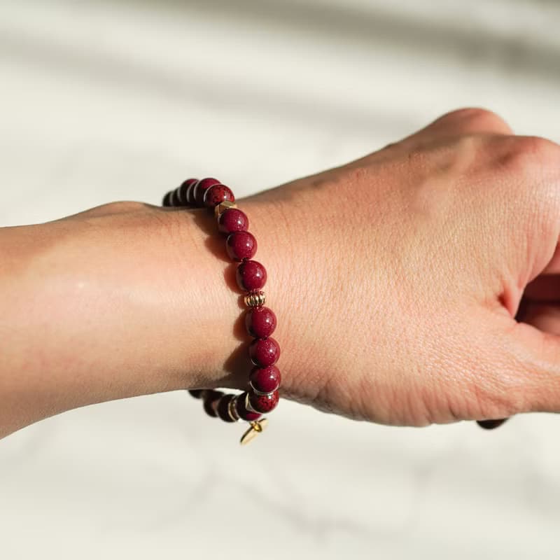 天然原礦紫晶14KGF彈性手鍊