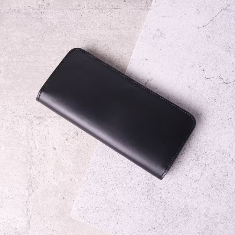 簡約零錢袋長夾 Bifold Long Wallet / 黑色 Black