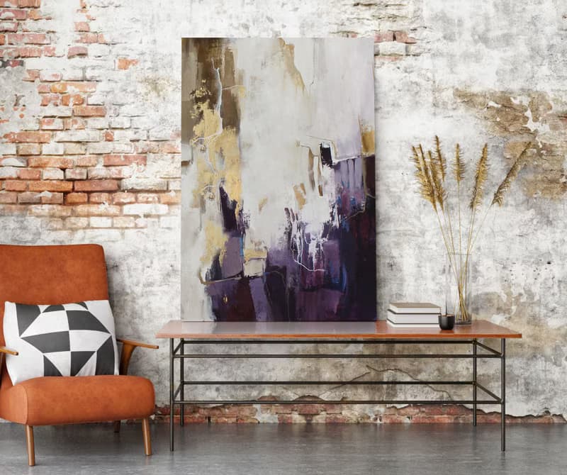 Purple Abstract painting | Abstract purple wall art | Purple |  Bloom 2