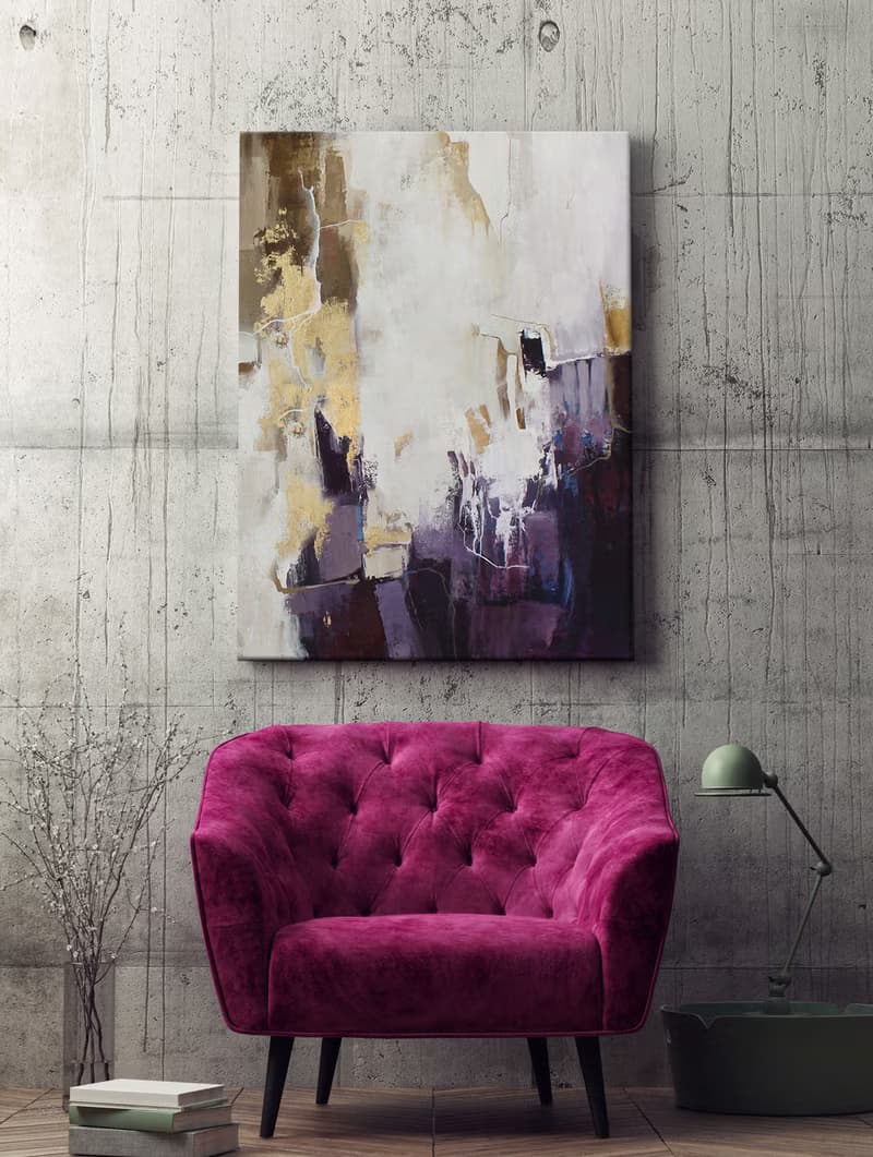 Purple Abstract painting | Abstract purple wall art | Purple |  Bloom 2