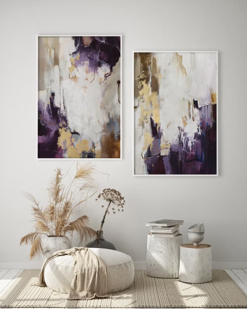 Purple Abstract painting | Abstract purple wall art | Purple |  Bloom 2
