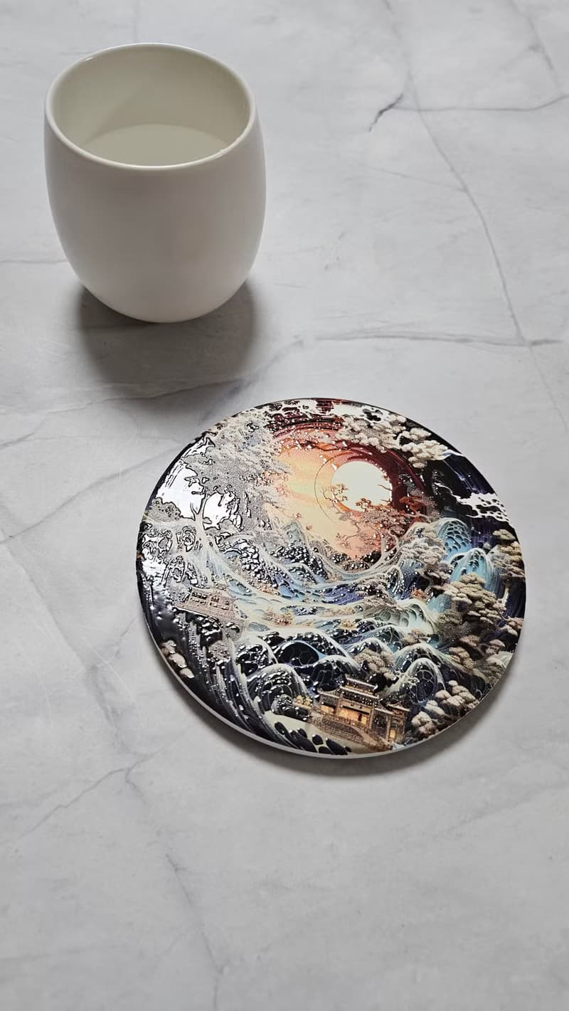 魔幻東方仙境-吸水陶瓷杯墊