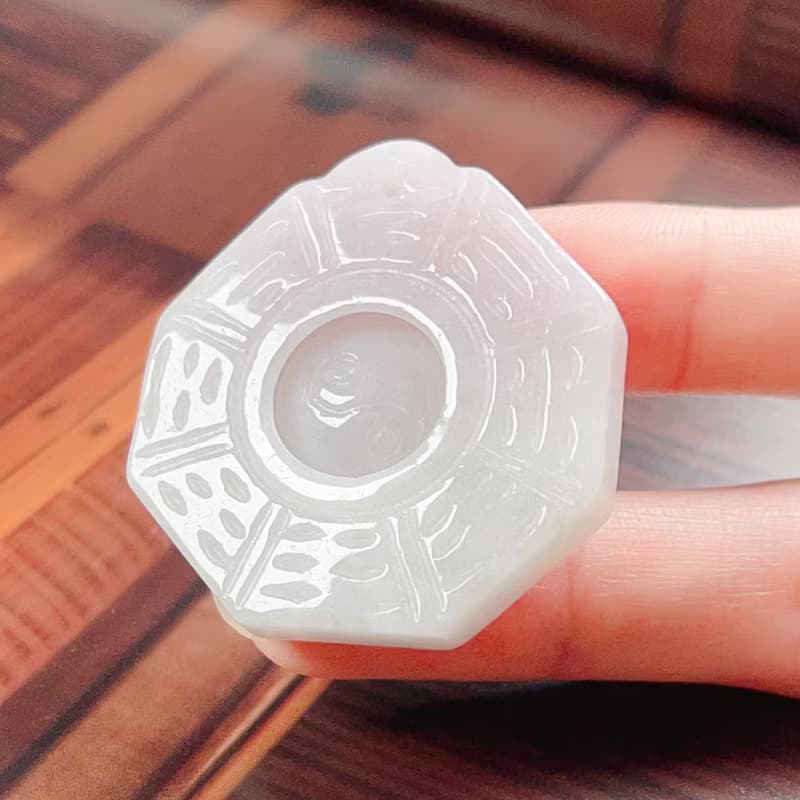 【擋煞‧避邪】冰種翡翠八卦 | 天然緬甸A貨翡翠 | 送禮