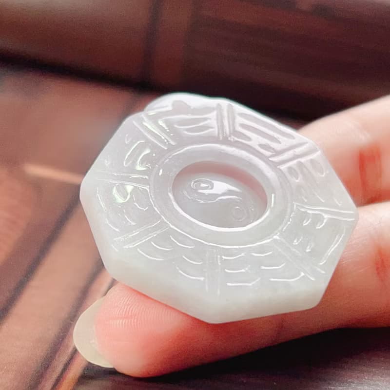 【擋煞‧避邪】冰種翡翠八卦 | 天然緬甸A貨翡翠 | 送禮