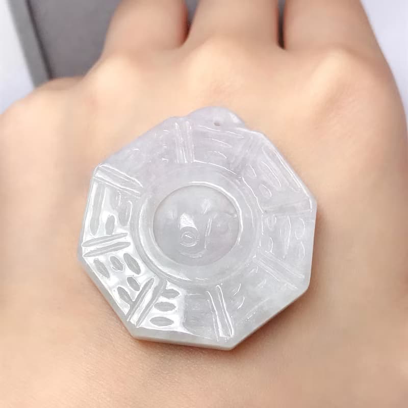 【擋煞‧避邪】冰種翡翠八卦 | 天然緬甸A貨翡翠 | 送禮