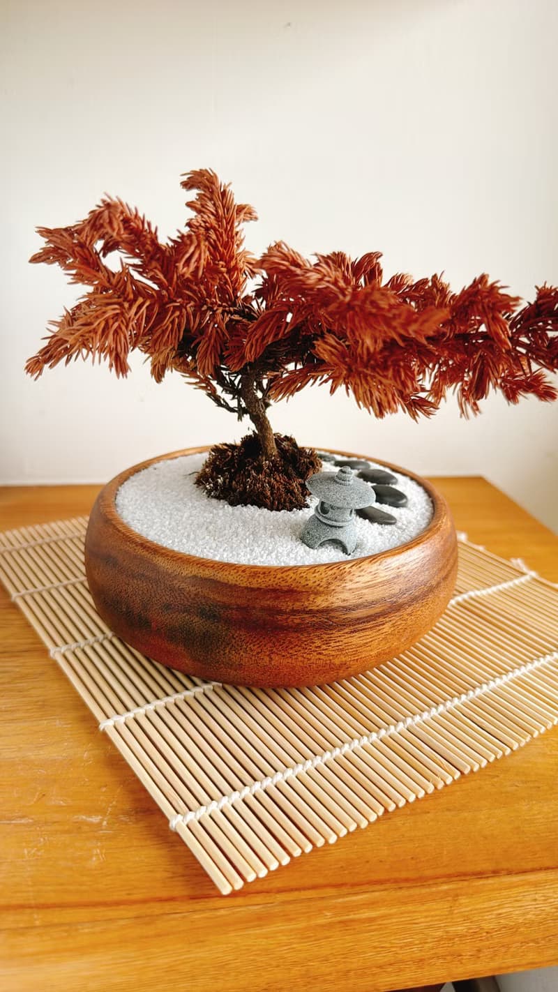 純自然 侘寂風 日式禪庭盆栽 禪 枯山水 枯松樹 盆栽 送禮 zen