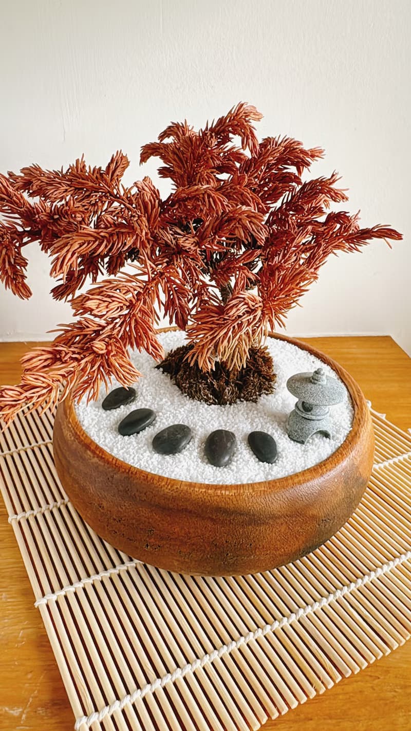 純自然 侘寂風 日式禪庭盆栽 禪 枯山水 枯松樹 盆栽 送禮 zen