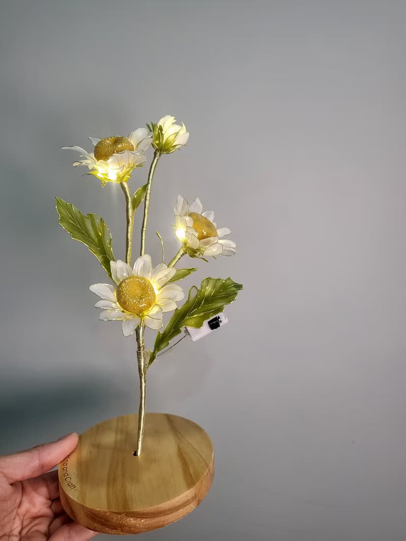洋甘菊•沾浸藝術花燈【閒逛花間系列】。小夜燈。生日禮物