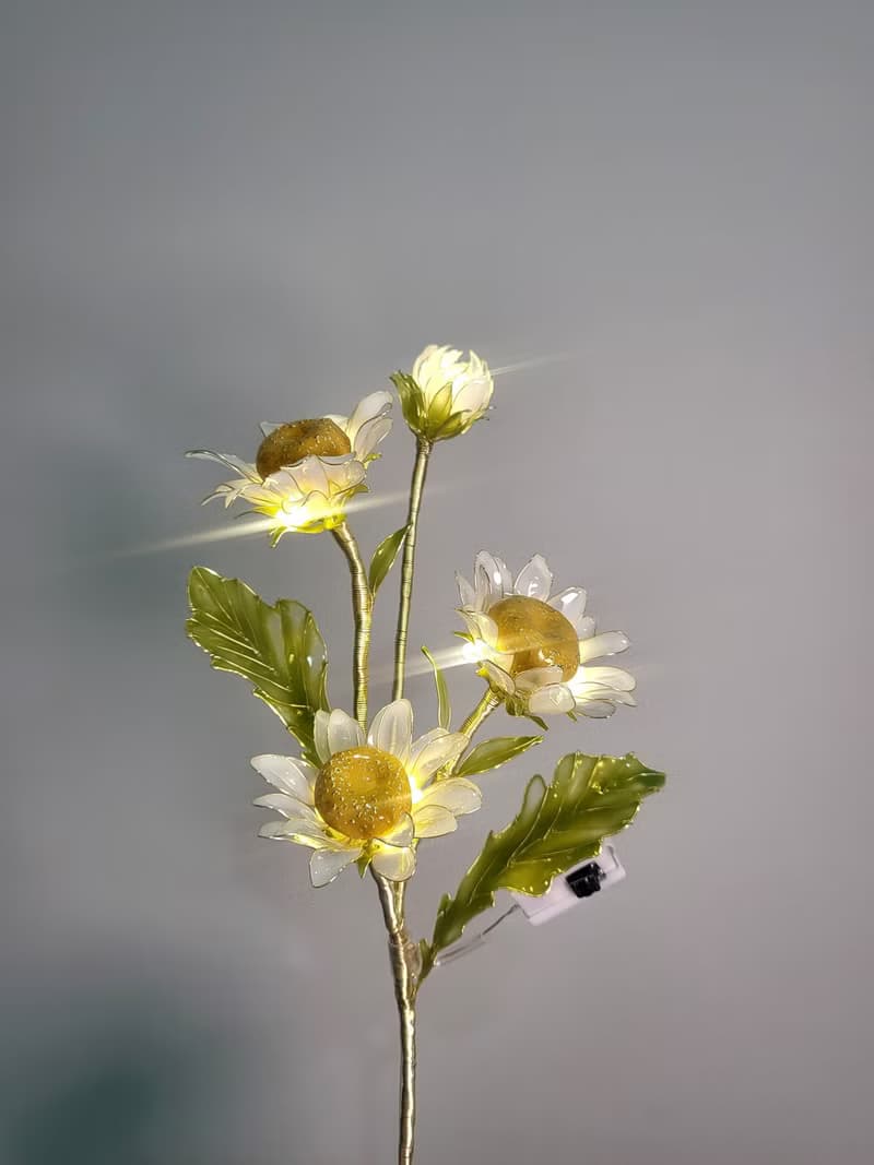 洋甘菊•沾浸藝術花燈【閒逛花間系列】。小夜燈。生日禮物