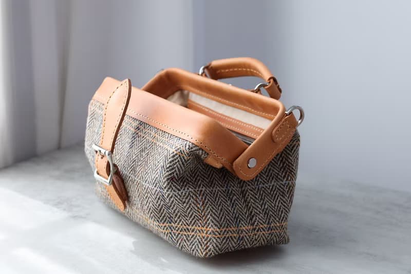 【羊毛拼皮醫生包】Harris Tweed 暖到心坎秋冬女士包包手提包