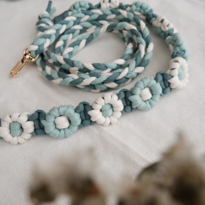 Macrame 小雛菊背帶 可調式 手機背帶 十朵小花 多色
