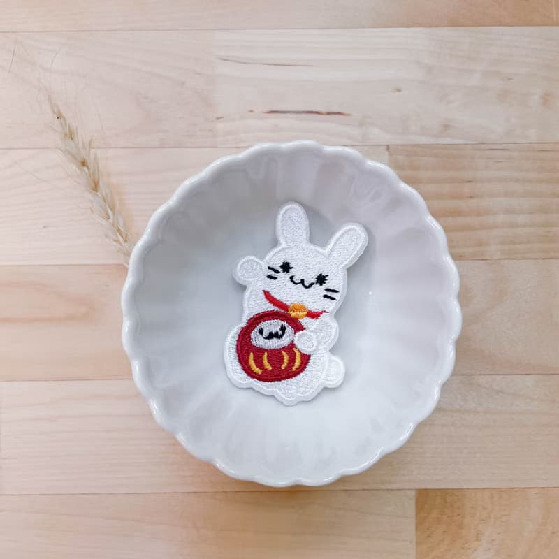 【兔兔招財特輯】達摩燙貼 刺繡貼紙 貼紙行李箱貼紙