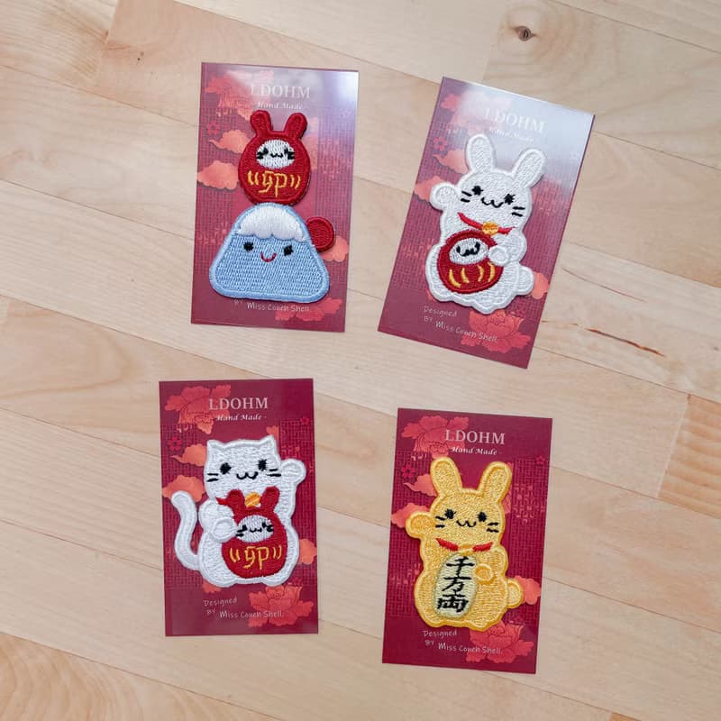 【兔兔招財特輯】達摩燙貼 刺繡貼紙 貼紙行李箱貼紙