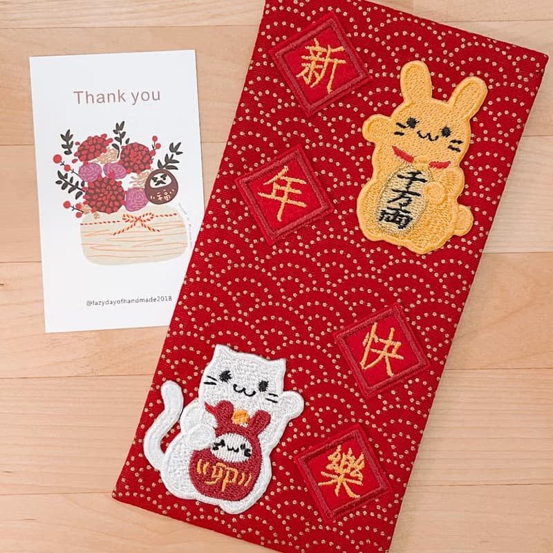 【兔兔招財特輯】達摩燙貼 刺繡貼紙 貼紙行李箱貼紙