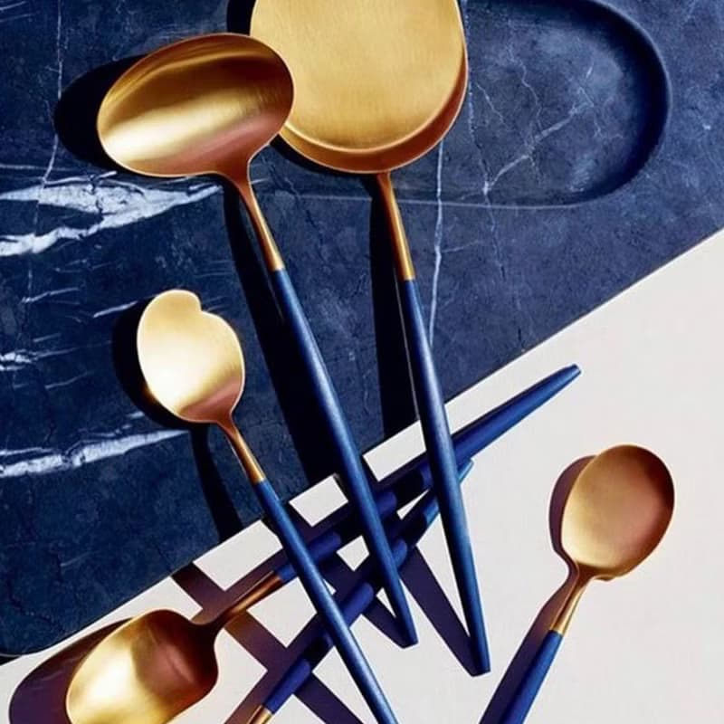 葡萄牙 Cutipol | GOA | 藍金 / 迷你水果叉 四件組