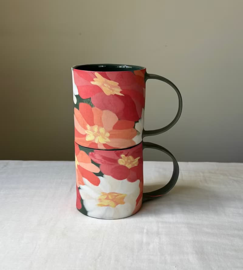 大理花咖啡杯