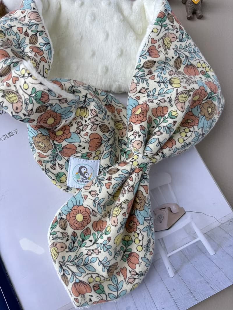 森林系小鳥花園 手作 保暖脖圍 彌月禮 圍巾 保暖