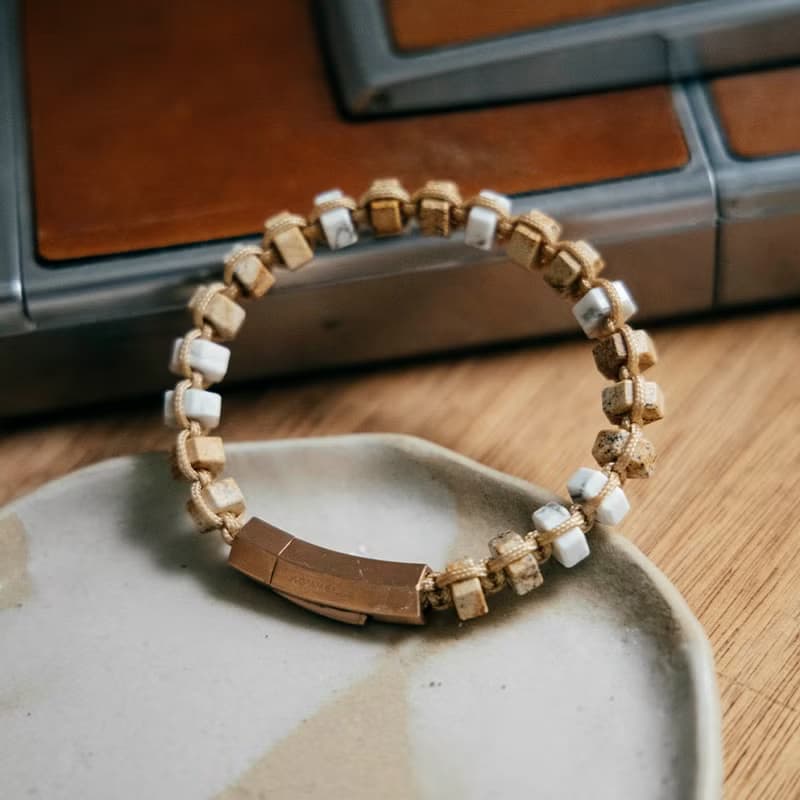 【Nouvelle】R.A.M. | 白松石。地圖石手鏈