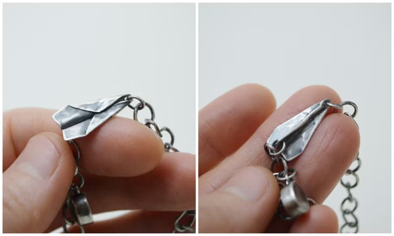 紙飛機系列-海水藍寶‧硫化純銀手鍊