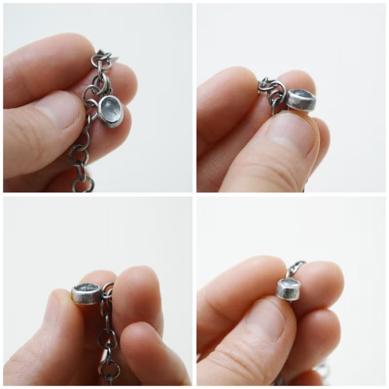 紙飛機系列-海水藍寶‧硫化純銀手鍊