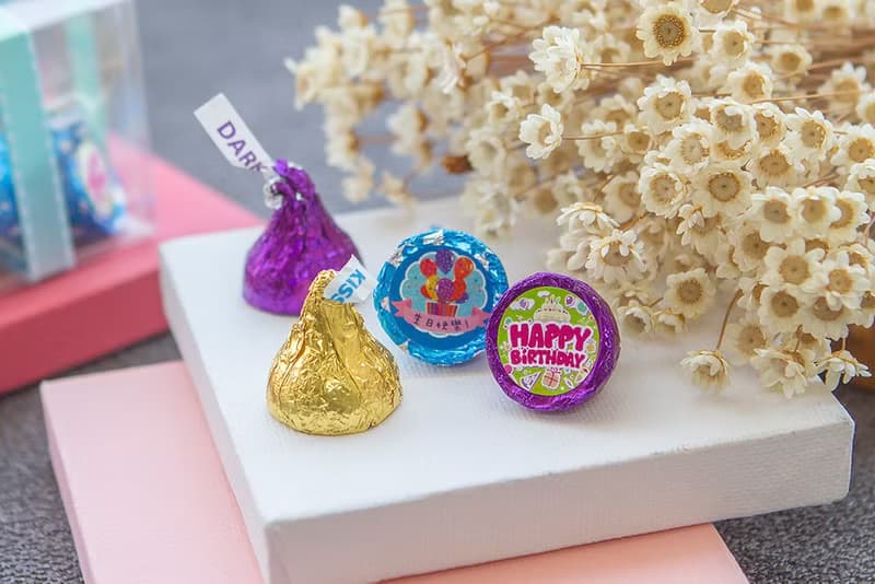 生日快樂 水滴巧克力8顆入小禮盒(Tiffany色緞帶)