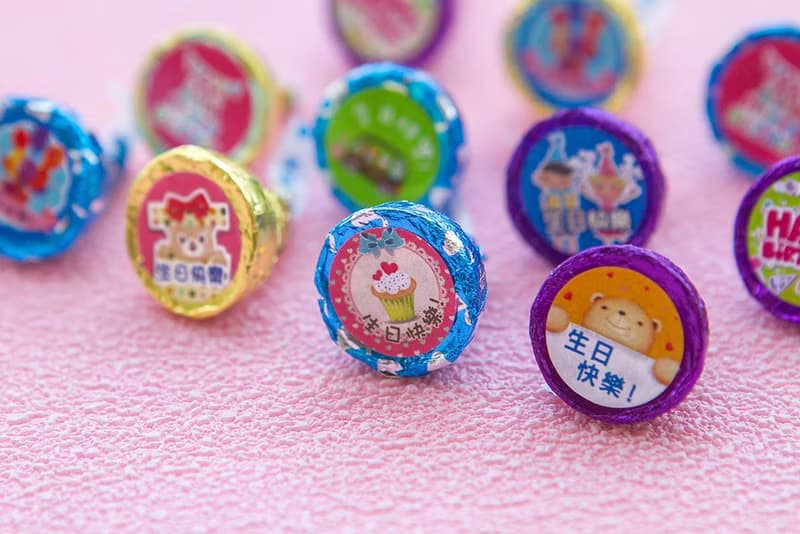 生日快樂 水滴巧克力8顆入小禮盒(Tiffany色緞帶)