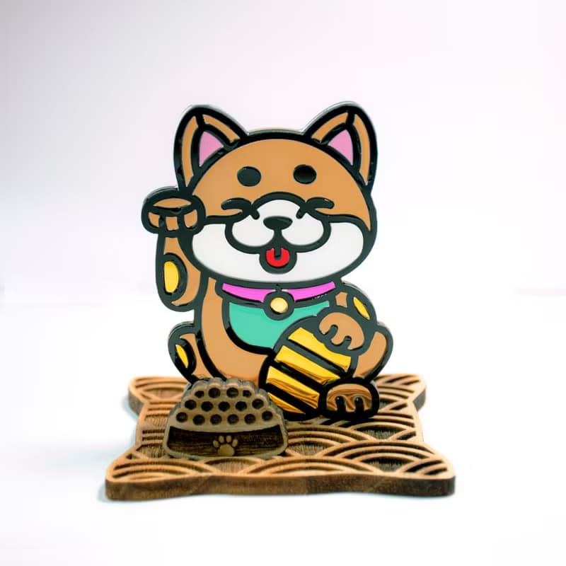 招福犬 柴犬 座台式  l 兔年 卯年 福貼 揮春 春聯 招財 招財貓