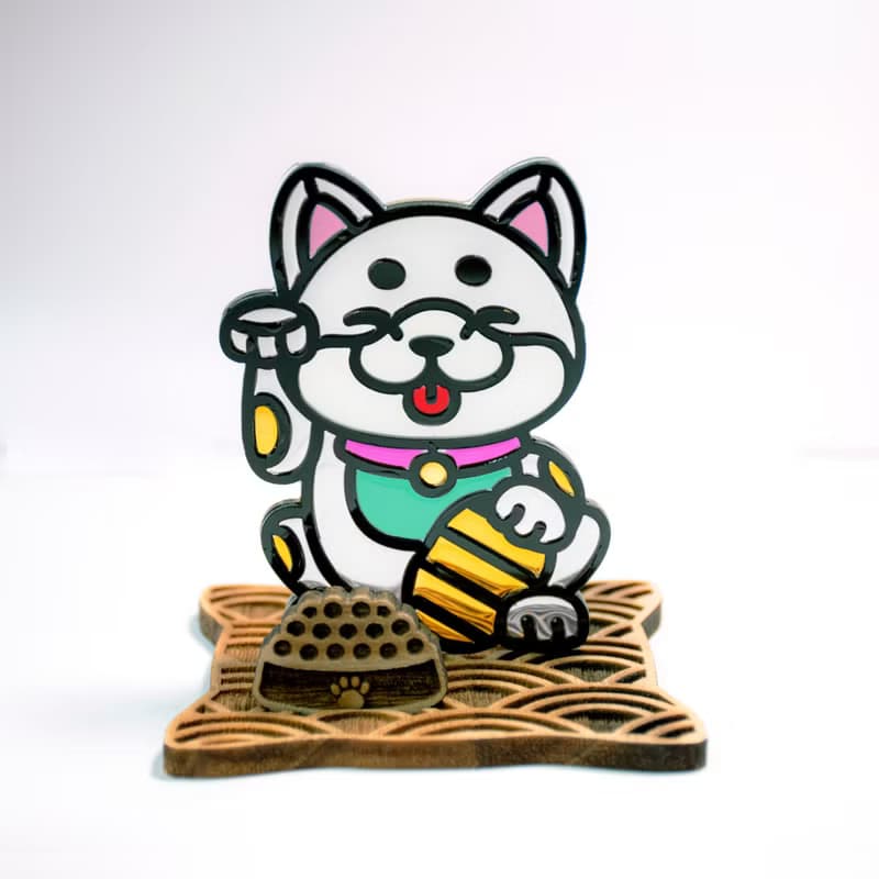 招福犬 柴犬 座台式  l 兔年 卯年 福貼 揮春 春聯 招財 招財貓