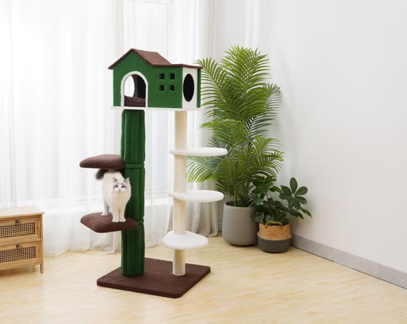 【美國Petpals】綠之森樹屋貓跳台-5層