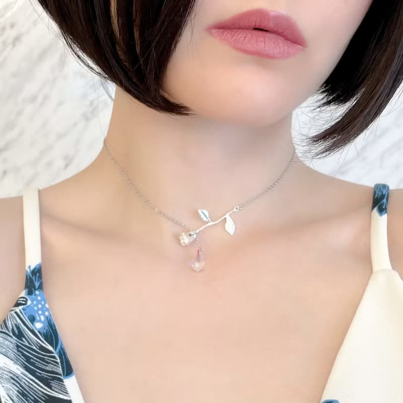 シルバー / その薔薇の名前には / ローズのチョーカーネックレス　SV164S