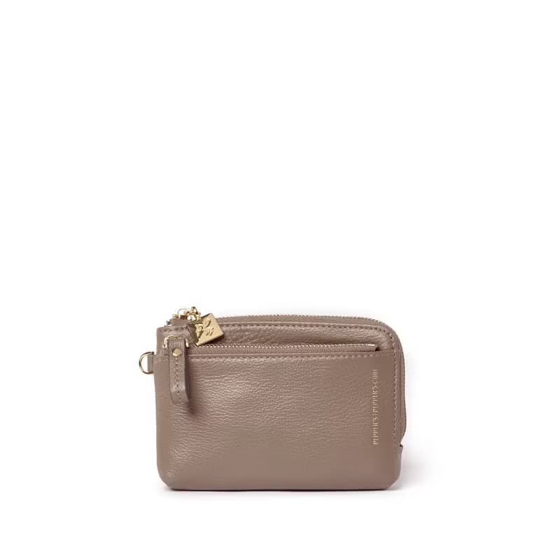 CUBE 拉鍊卡片零錢包 - 摩卡棕/迷霧藍/月光灰