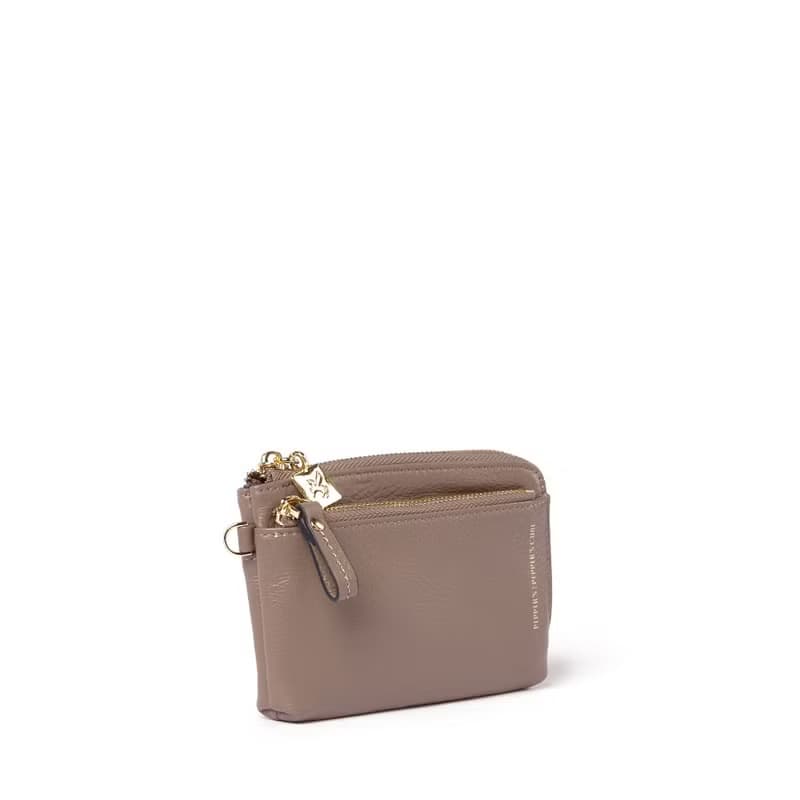 CUBE 拉鍊卡片零錢包 - 摩卡棕/迷霧藍/月光灰