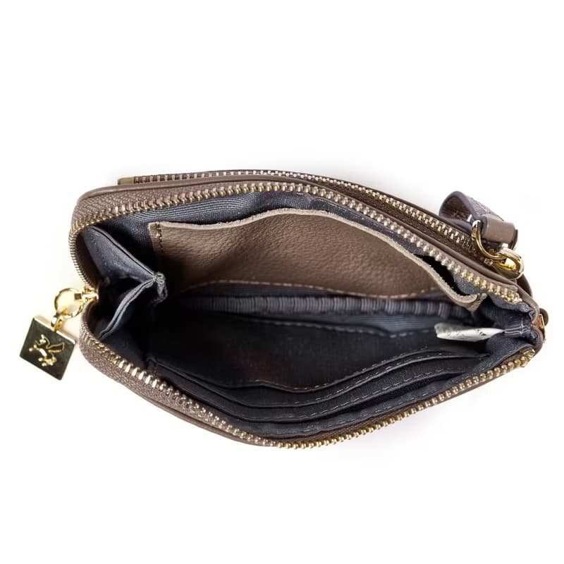 CUBE 拉鍊卡片零錢包 - 摩卡棕/迷霧藍/月光灰