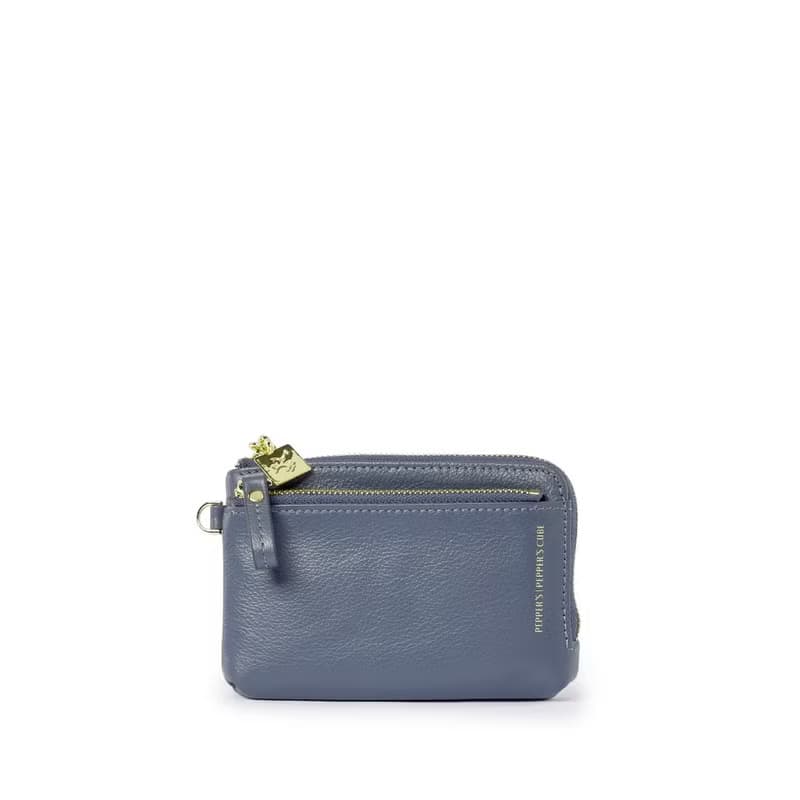 CUBE 拉鍊卡片零錢包 - 摩卡棕/迷霧藍/月光灰