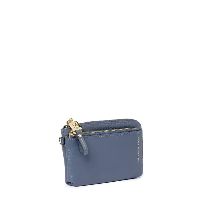 CUBE 拉鍊卡片零錢包 - 摩卡棕/迷霧藍/月光灰