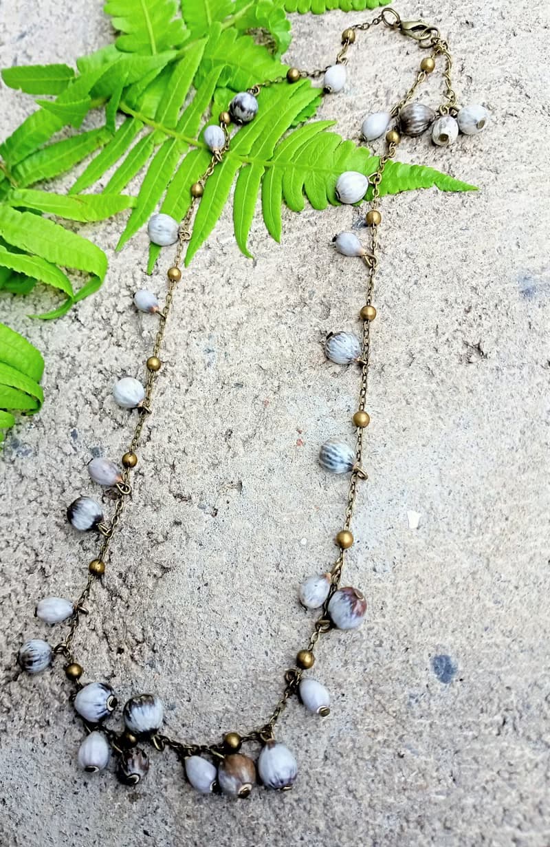 草原精靈的寶石-草珍珠水滴薏苡項鍊