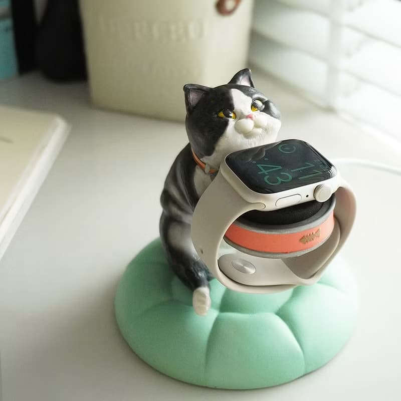 Apple Watch 療癒寵物充電座 / 香氛座 / 禮物推薦 手繪賓士貓