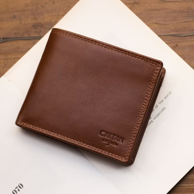 【24hr快速出貨】男仕真皮咖啡色短夾錢包-072733 四色 母錢包