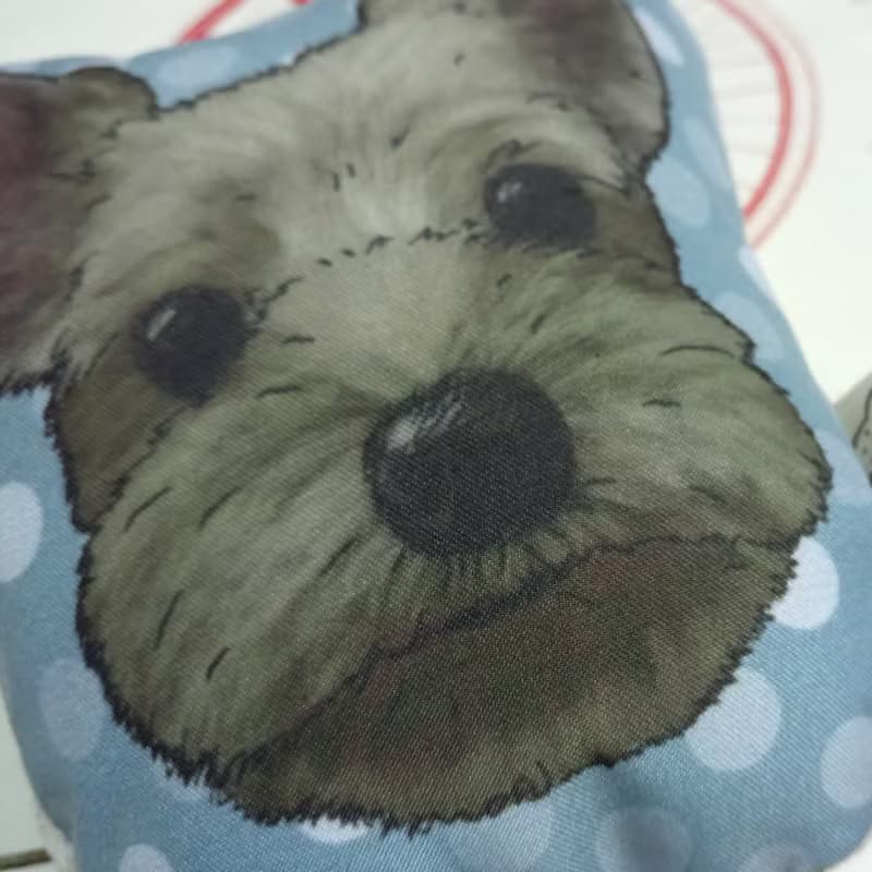 約克夏~布料吊飾~啾啾叫~鑰匙圈狗玩具
