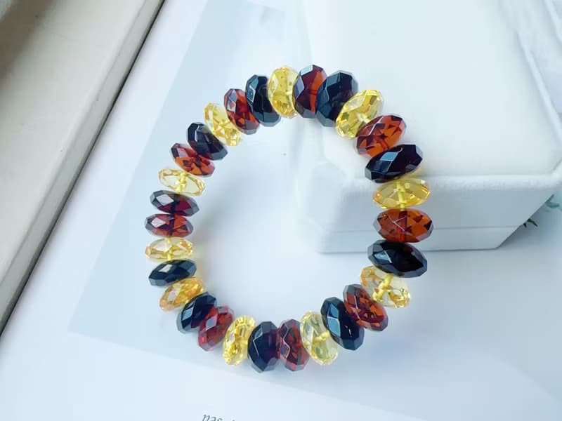 波羅的海琥珀 切角琥珀手珠 血珀 金珀 焦糖珀 潤澤透亮 安神避邪