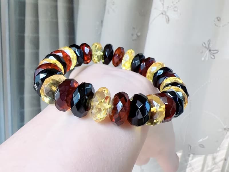 波羅的海琥珀 切角琥珀手珠 血珀 金珀 焦糖珀 潤澤透亮 安神避邪