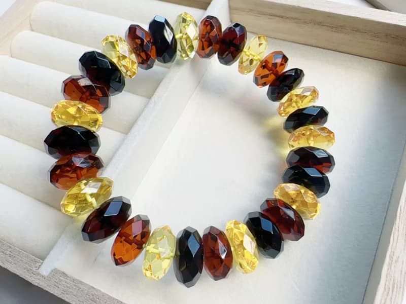 波羅的海琥珀 切角琥珀手珠 血珀 金珀 焦糖珀 潤澤透亮 安神避邪