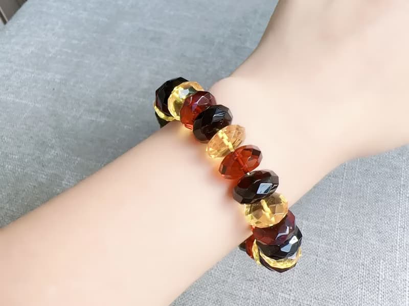 波羅的海琥珀 切角琥珀手珠 血珀 金珀 焦糖珀 潤澤透亮 安神避邪