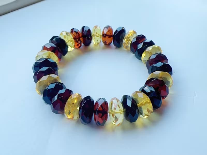 波羅的海琥珀 切角琥珀手珠 血珀 金珀 焦糖珀 潤澤透亮 安神避邪